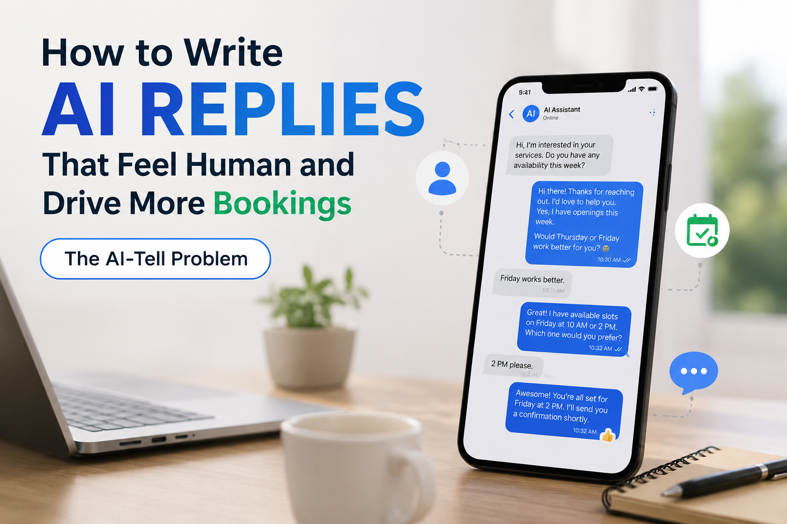 How to Write AI Replies That Feel Human and Drive More Bookings  The AI-Tell Problem